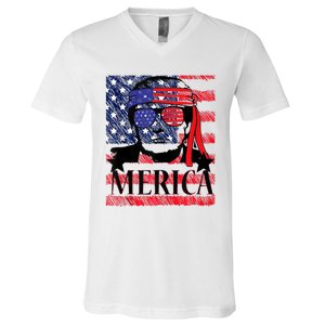 Funny Merica Trump 4th Of July V-Neck T-Shirt