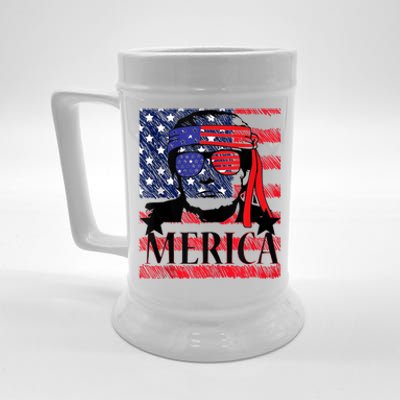 Funny Merica Trump 4th Of July Beer Stein