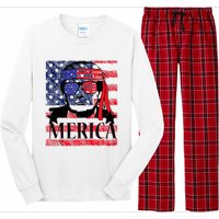 Funny Merica Trump 4th Of July Long Sleeve Pajama Set