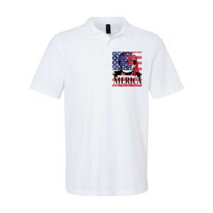 Funny Merica Trump 4th Of July Softstyle Adult Sport Polo