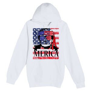 Funny Merica Trump 4th Of July Premium Pullover Hoodie