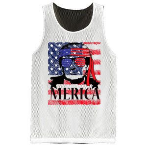 Funny Merica Trump 4th Of July Mesh Reversible Basketball Jersey Tank