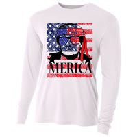 Funny Merica Trump 4th Of July Cooling Performance Long Sleeve Crew