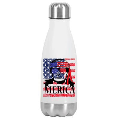 Funny Merica Trump 4th Of July Stainless Steel Insulated Water Bottle