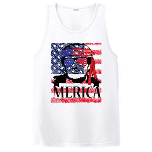 Funny Merica Trump 4th Of July PosiCharge Competitor Tank