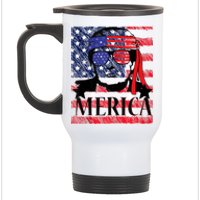 Funny Merica Trump 4th Of July Stainless Steel Travel Mug