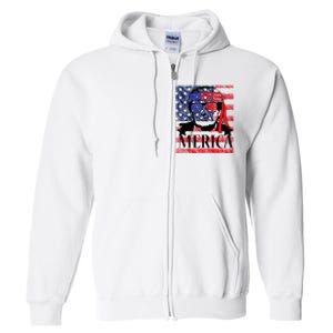 Funny Merica Trump 4th Of July Full Zip Hoodie