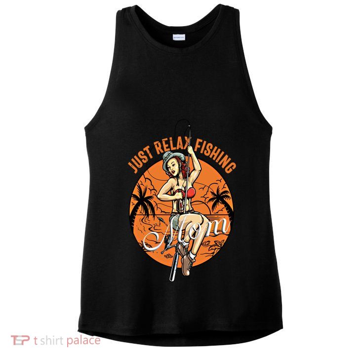 Fishing Mom Top Angler Mother's Day Bass Fishing Contest Gift Ladies PosiCharge Tri-Blend Wicking Tank
