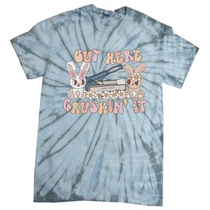 Funny Med Tech Easter Nurse Retro Easter Medication Aide Tie-Dye T-Shirt