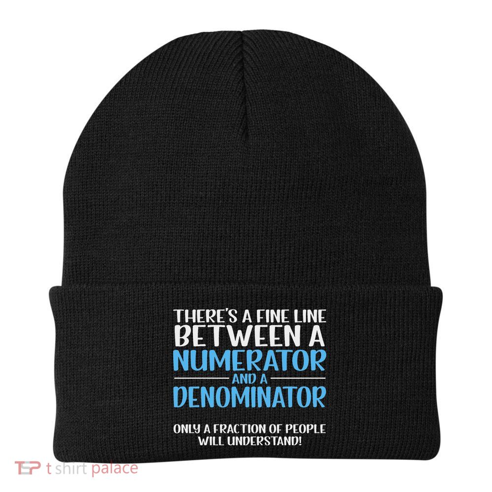 Funny Math Teacher Long Sleeve Fraction Knit Cap Winter Beanie