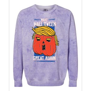 Funny Make This Halloween Great Again With Donald Trump Gift Colorblast Crewneck Sweatshirt