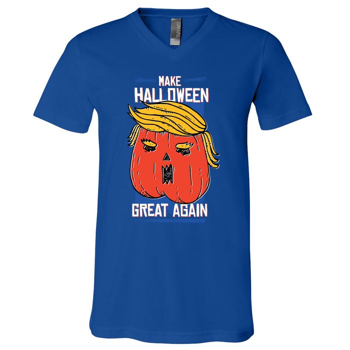 Funny Make This Halloween Great Again With Donald Trump Gift V-Neck T-Shirt