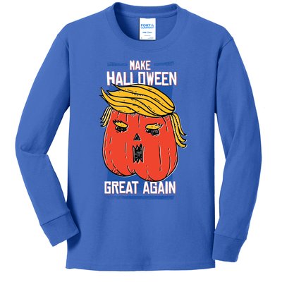 Funny Make This Halloween Great Again With Donald Trump Gift Kids Long Sleeve Shirt