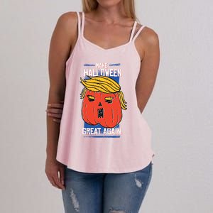 Funny Make This Halloween Great Again With Donald Trump Gift Women's Strappy Tank