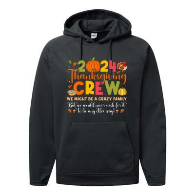 Family Matching Thanksgiving 2024 Thanksgiving Crew Turkey Performance Fleece Hoodie