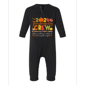 Family Matching Thanksgiving 2024 Thanksgiving Crew Turkey Infant Fleece One Piece