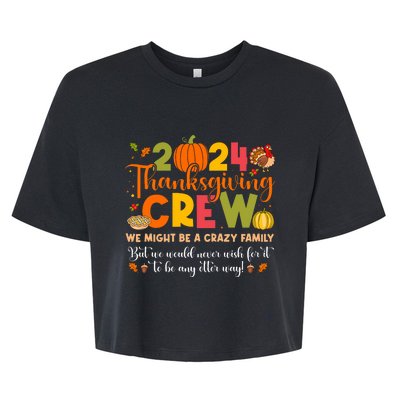 Family Matching Thanksgiving 2024 Thanksgiving Crew Turkey Bella+Canvas Jersey Crop Tee