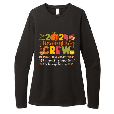 Family Matching Thanksgiving 2024 Thanksgiving Crew Turkey Womens CVC Long Sleeve Shirt