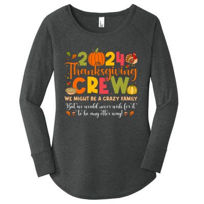 Family Matching Thanksgiving 2024 Thanksgiving Crew Turkey Women's Perfect Tri Tunic Long Sleeve Shirt