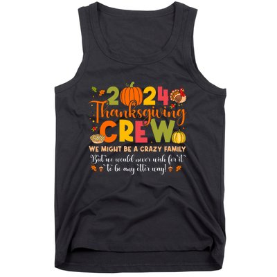 Family Matching Thanksgiving 2024 Thanksgiving Crew Turkey Tank Top