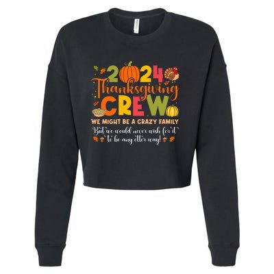 Family Matching Thanksgiving 2024 Thanksgiving Crew Turkey Cropped Pullover Crew