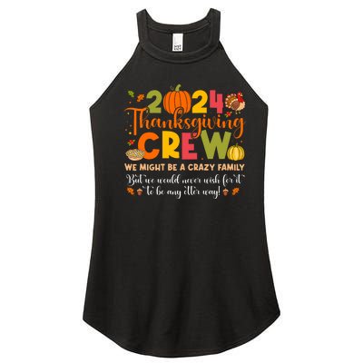 Family Matching Thanksgiving 2024 Thanksgiving Crew Turkey Women’s Perfect Tri Rocker Tank