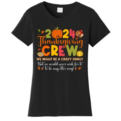 Family Matching Thanksgiving 2024 Thanksgiving Crew Turkey Women's T-Shirt