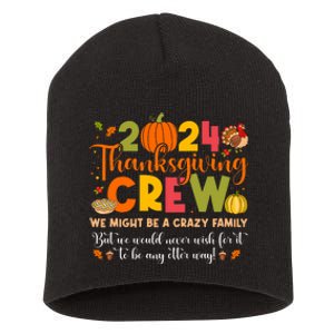 Family Matching Thanksgiving 2024 Thanksgiving Crew Turkey Short Acrylic Beanie