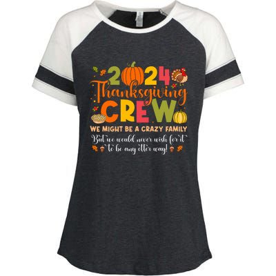 Family Matching Thanksgiving 2024 Thanksgiving Crew Turkey Enza Ladies Jersey Colorblock Tee