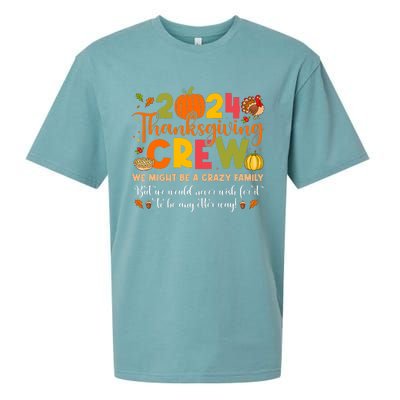 Family Matching Thanksgiving 2024 Thanksgiving Crew Turkey Sueded Cloud Jersey T-Shirt