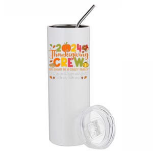 Family Matching Thanksgiving 2024 Thanksgiving Crew Turkey Stainless Steel Tumbler