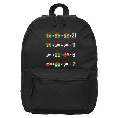 Funny Math Teacher Order Of Operations Quiz Xmas 16 in Basic Backpack