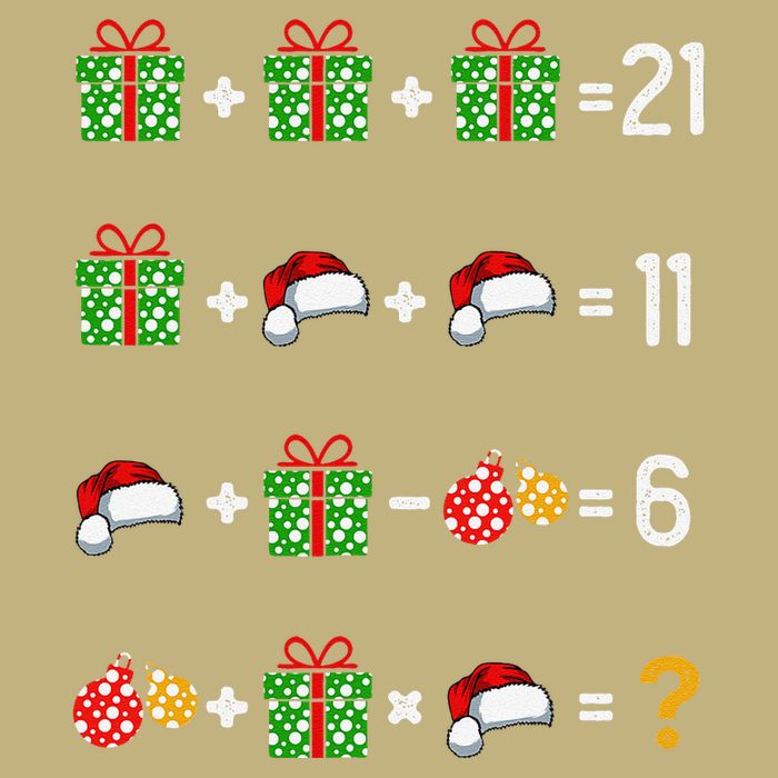Funny Math Teacher Order Of Operations Quiz Xmas T-Shirt