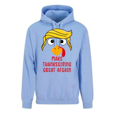 Funny Make Thanksgiving Great Again Trump Turkey Unisex Surf Hoodie