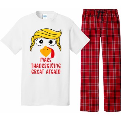 Funny Make Thanksgiving Great Again Trump Turkey Pajama Set