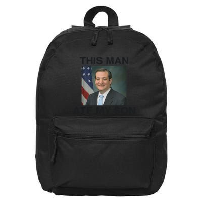 Funny Meme Ted Cruz This Man Ate My Son Parody 16 in Basic Backpack