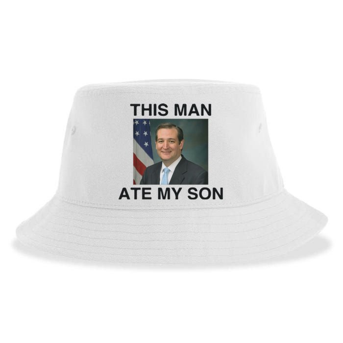 Funny Meme Ted Cruz This Man Ate My Son Parody Sustainable Bucket Hat