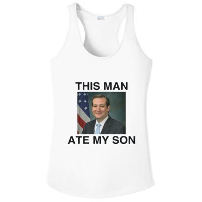 Funny Meme Ted Cruz This Man Ate My Son Parody Ladies PosiCharge Competitor Racerback Tank