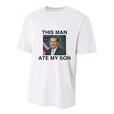 Funny Meme Ted Cruz This Man Ate My Son Parody Youth Performance Sprint T-Shirt