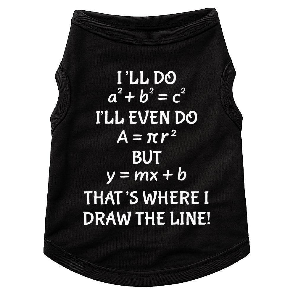 Funny Math Teacher Joke Quote Doggie Tank