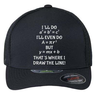 Funny Math Teacher Joke Quote Flexfit Unipanel Trucker Cap