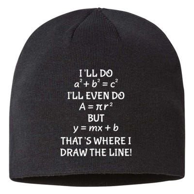 Funny Math Teacher Joke Quote Sustainable Beanie