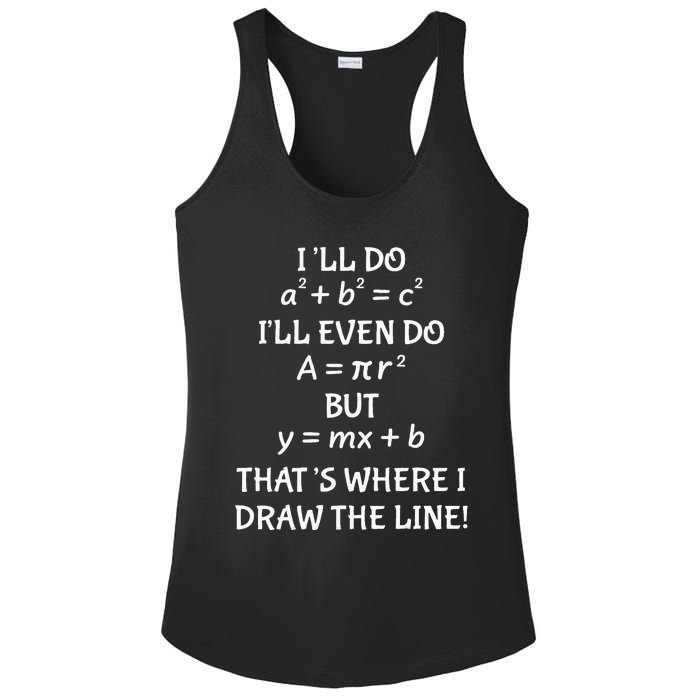 Funny Math Teacher Joke Quote Ladies PosiCharge Competitor Racerback Tank