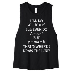 Funny Math Teacher Joke Quote Women's Racerback Cropped Tank