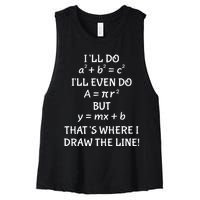 Funny Math Teacher Joke Quote Women's Racerback Cropped Tank