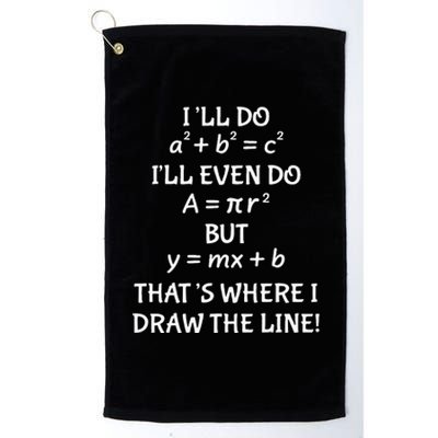 Funny Math Teacher Joke Quote Platinum Collection Golf Towel