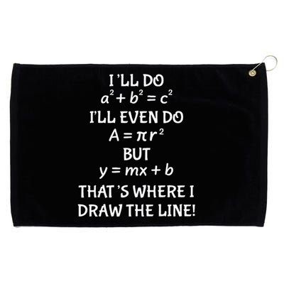 Funny Math Teacher Joke Quote Grommeted Golf Towel