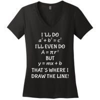 Funny Math Teacher Joke Quote Women's V-Neck T-Shirt