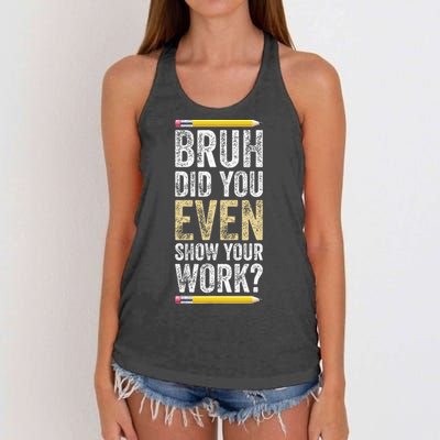 Funny Math Teacher Joke Fun Best Math Quotes Women's Knotted Racerback Tank