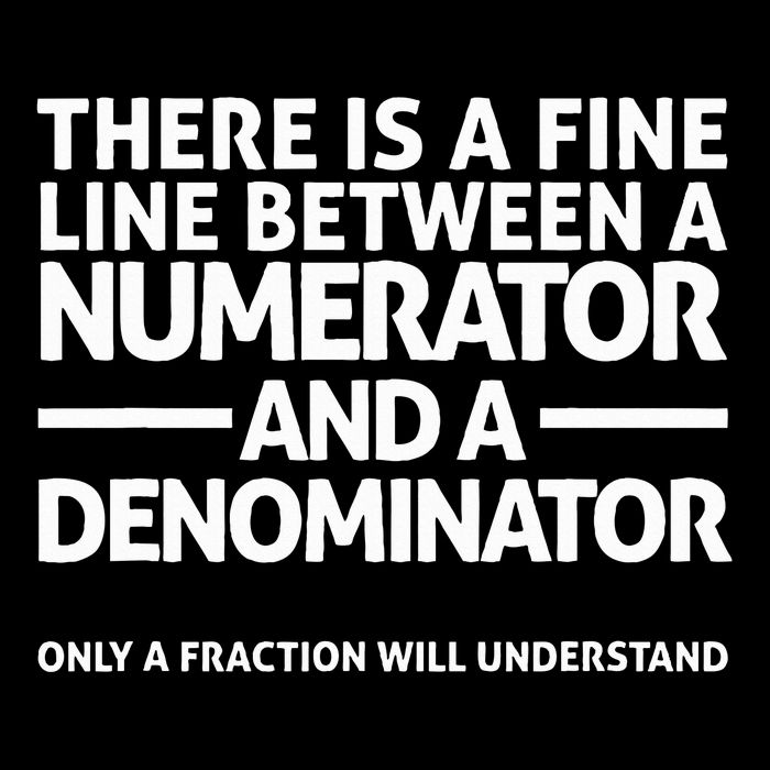 Funny Math T Fine Line Numerator Denominator Full-Length Apron With Pockets
